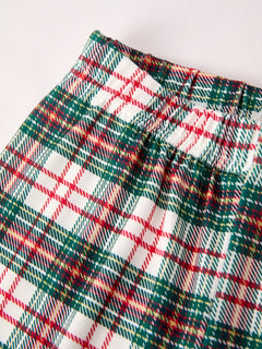 Christmas Plaid Smocking Embroidered Boys Set