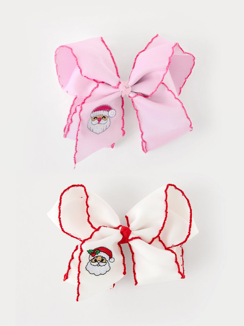 Girls' Christmas Santa Embroidered 6.25