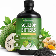 Soursop Bitters Liquid – Herbal Daily Wellness Formula with Soursop, Ginger, Turmeric & Black Seed Mixed Berry Flavor