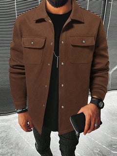 Autumn And Winter European And American Style Men's Clothing Youth Casual Men's Shirts Brushed
