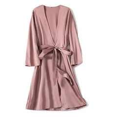 Ladies Fashion Red Soft Short Sleepwear For Women Trendy Women's Comfortable V Neck Bathrobe  Bridesmaid Bride Party Robes