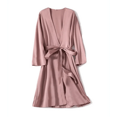 Ladies Fashion Red Soft Short Sleepwear For Women Trendy Women's Comfortable V Neck Bathrobe  Bridesmaid Bride Party Robes